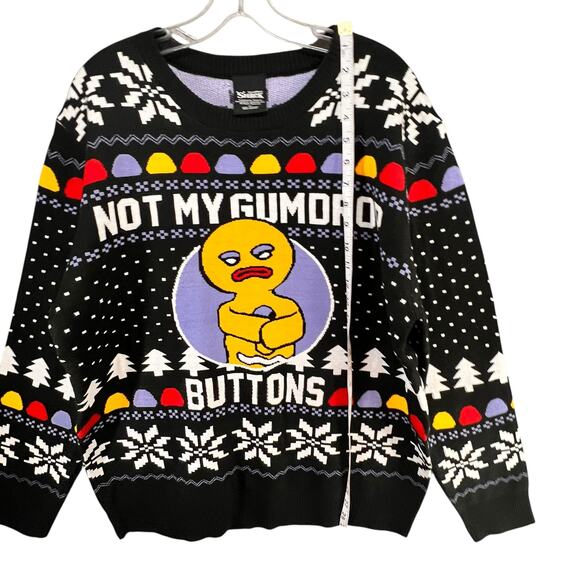 Dreamworks Shrek Ugly Christmas Sweater XL Black Not My Gumdrop Holiday Festive - Picture 7 of 12